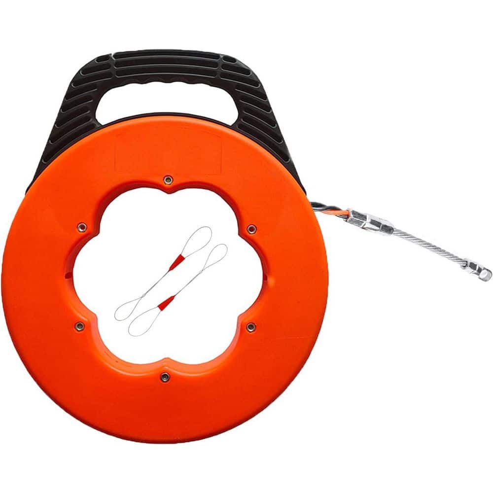 YICHUHAOXI 100 ft. Non-Conductive POM Wire Puller Fish Tape with Spring Guide Head for Small Pipe and Duct Rod Threading (1)