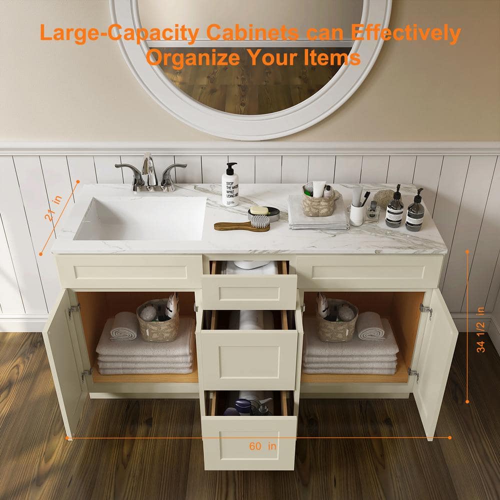 HOMEIBRO W 21 in. D 34.5 in. H Bath Vanity Cabinet without Top Shaker (3)
