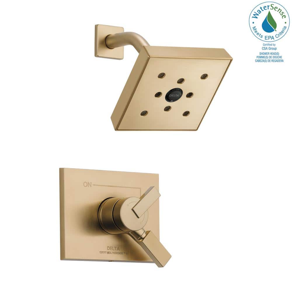 Delta Vero Gold 1-Handle H2Okinetic Shower Only Faucet Trim Kit in Champagne Bronze (Valve Not Included) (1)