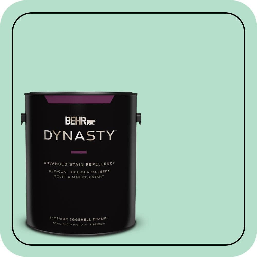 BEHR DYNASTY 1 gal. #480C-3 Aqua Bay Eggshell Enamel Interior Stain-Blocking Paint & Primer