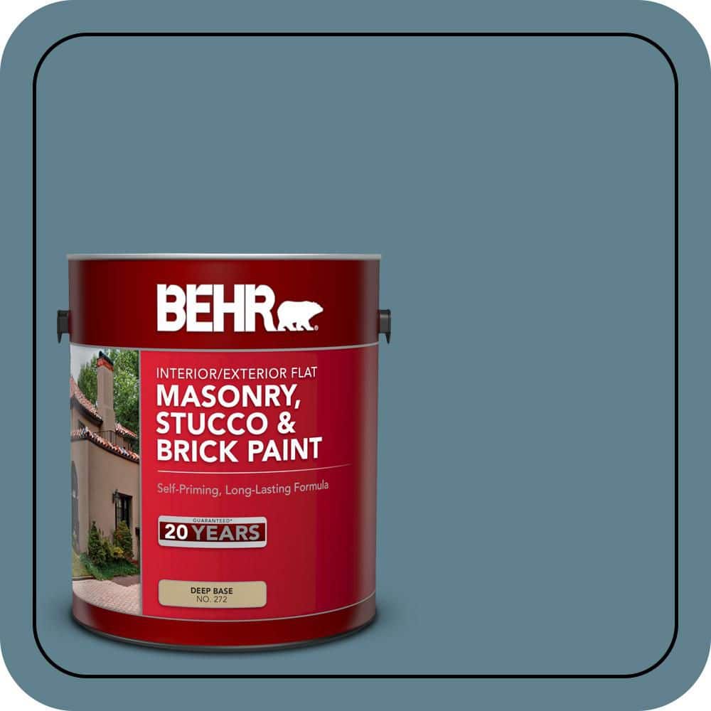 BEHR 1 gal. #S470-5 Blueprint Flat Interior/Exterior Masonry, Stucco and Brick Paint