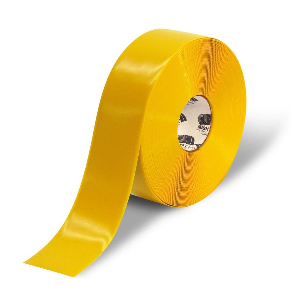 Mighty Line 3 in. Yellow Heavy-Duty Floor Tape 100 ft. Roll