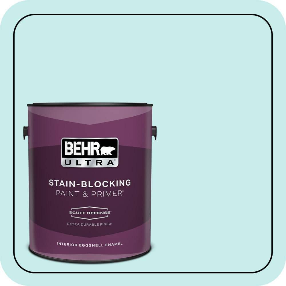 BEHR ULTRA 1 gal. #P460-1 Morning Sky Extra Durable Eggshell Enamel Interior Paint & Primer