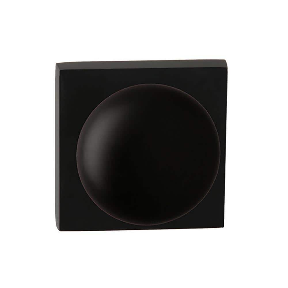 DELANEY HARDWARE Bravura Macon 906-7 Dummy Door Knob Black w/Square Trim (1)