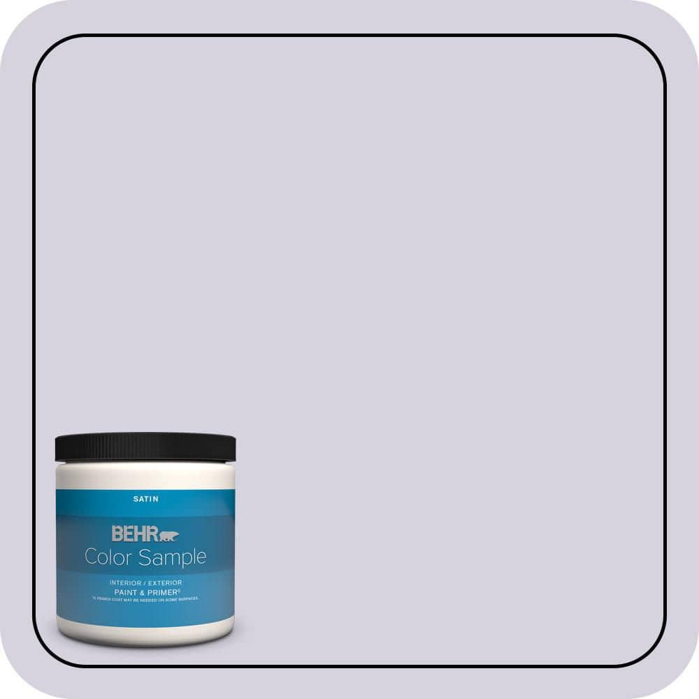 BEHR PREMIUM PLUS 8 oz. #650E-2 Lovely Lavender Satin Enamel Interior/Exterior Paint & Primer Color Sample