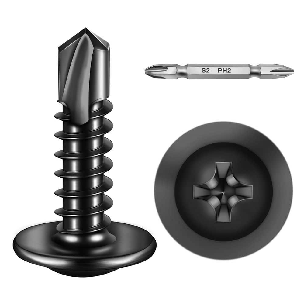 MYWISH #8 x 3/4 in. Stainless Steel Phillips Truss Head Self-Drilling Screws (300-Pack) (1)