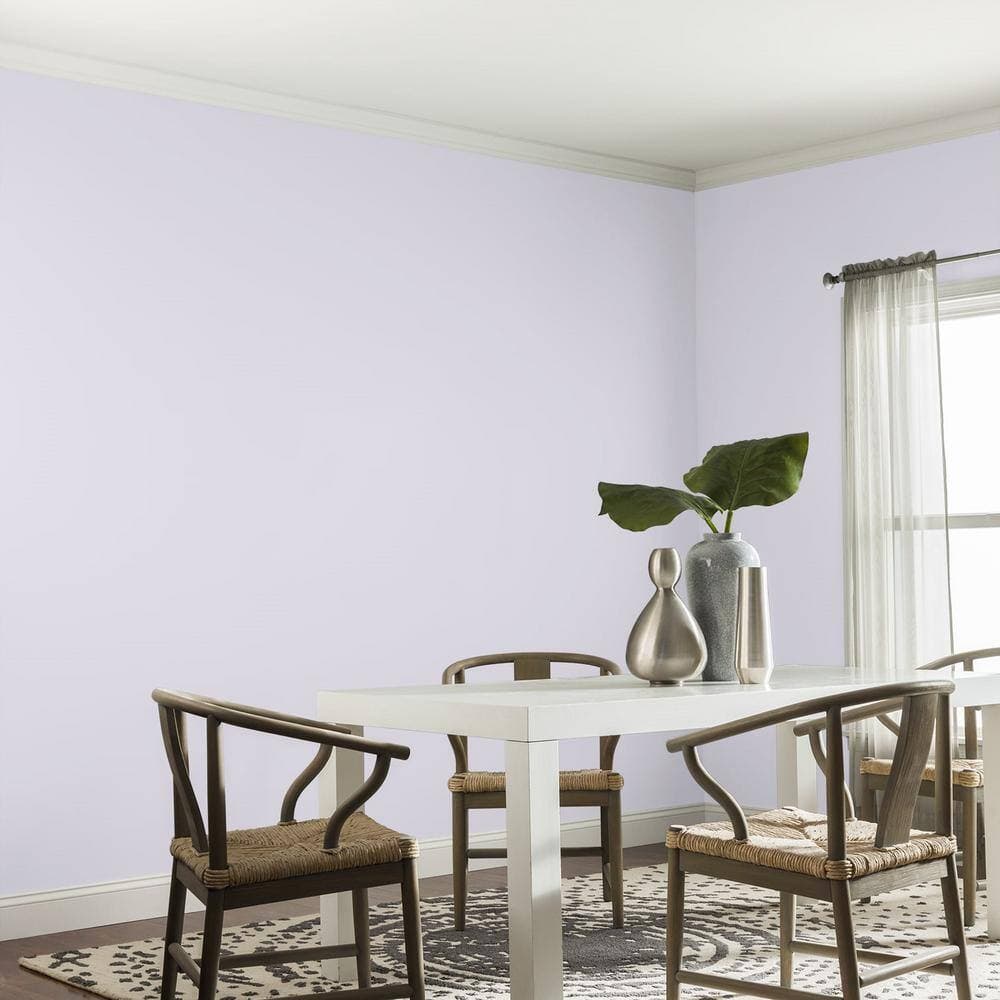 Glidden Essentials 1 gal. PPG1175-2 Pale Orchid Eggshell Interior Paint (4)