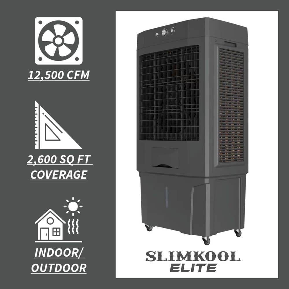 SLIMKOOL 12,500 CFM 3-Speed Portable Evaporative Cooler (Swamp Cooler) for 2,600 sq. ft. (2)