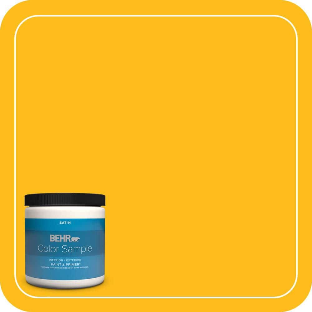 BEHR PREMIUM PLUS #P290-7 Laser Lemon Enamel Interior/Exterior Paint & Primer Color Sample (1)