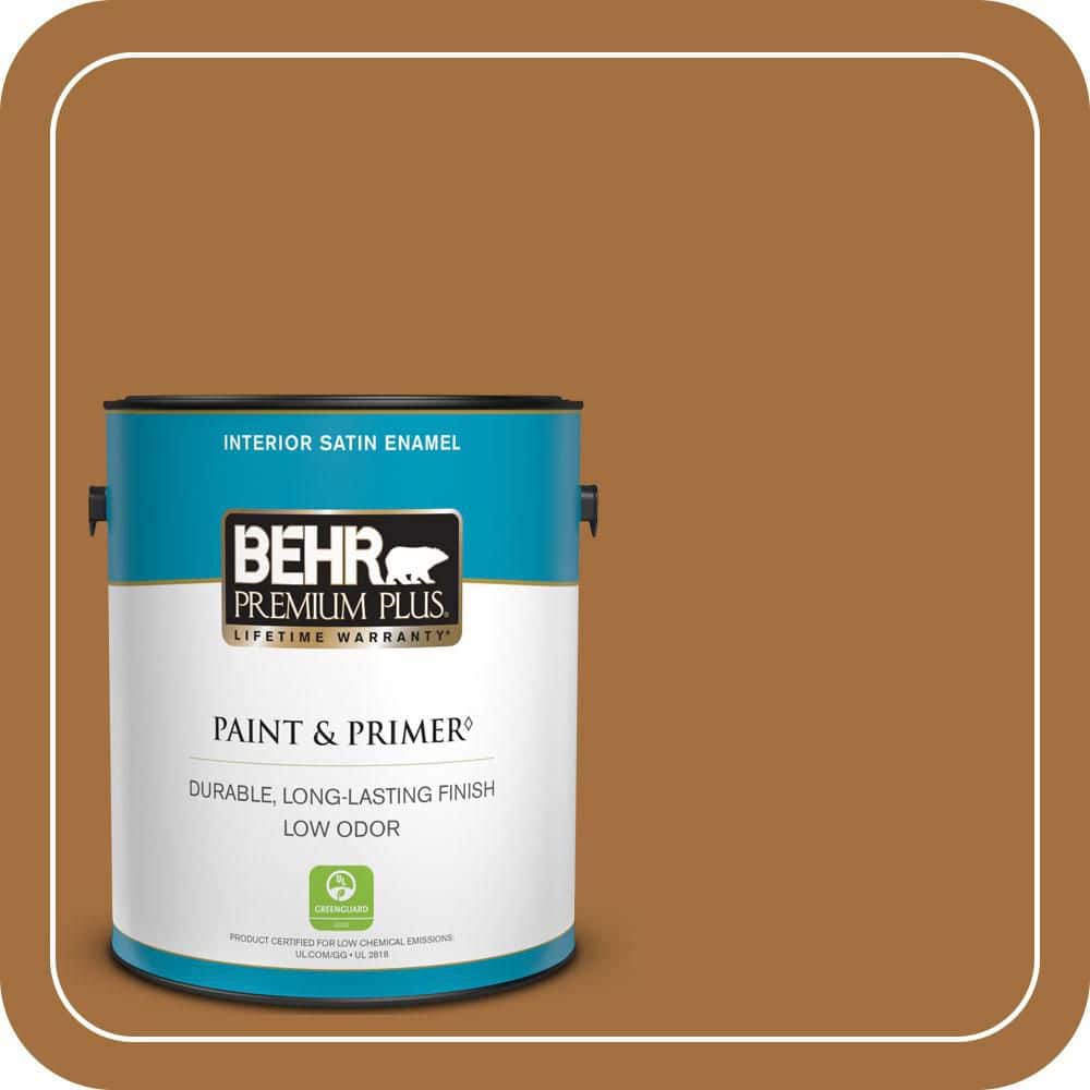 BEHR PREMIUM PLUS 1 gal. #MQ4-05 Castellina Satin Enamel Low Odor Interior Paint & Primer