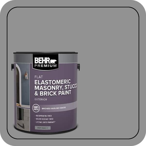 BEHR PREMIUM 1 gal. #N520-4 Cool Ashes Elastomeric Masonry, Stucco and Brick Exterior Paint (2)