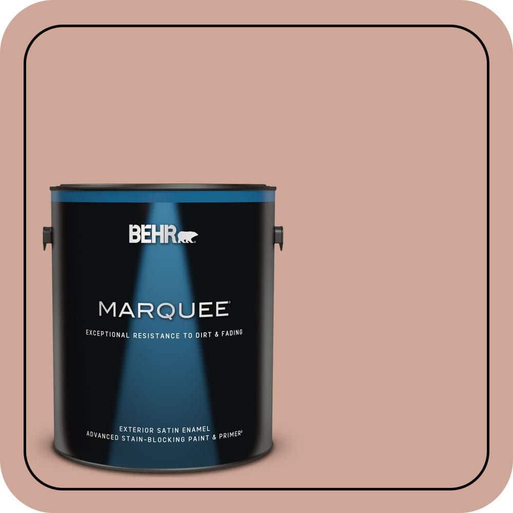 BEHR MARQUEE 1 gal. #PPU2-08 Pink Ginger Satin Enamel Exterior Paint & Primer