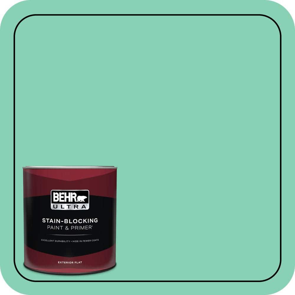 BEHR ULTRA 1 qt. #P420-3 Tropical Trail Flat Exterior Paint & Primer