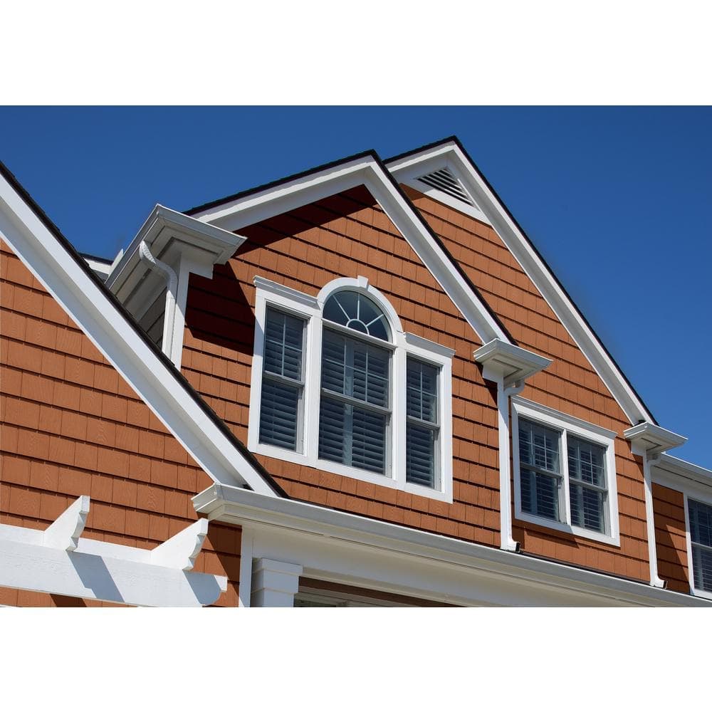 Grayne 8-1/2 in. x 60-3/4 in. Treated Cedar Engineered Rigid PVC Shingle Panel 7.5 in. Exposure (32 per Box) (3)