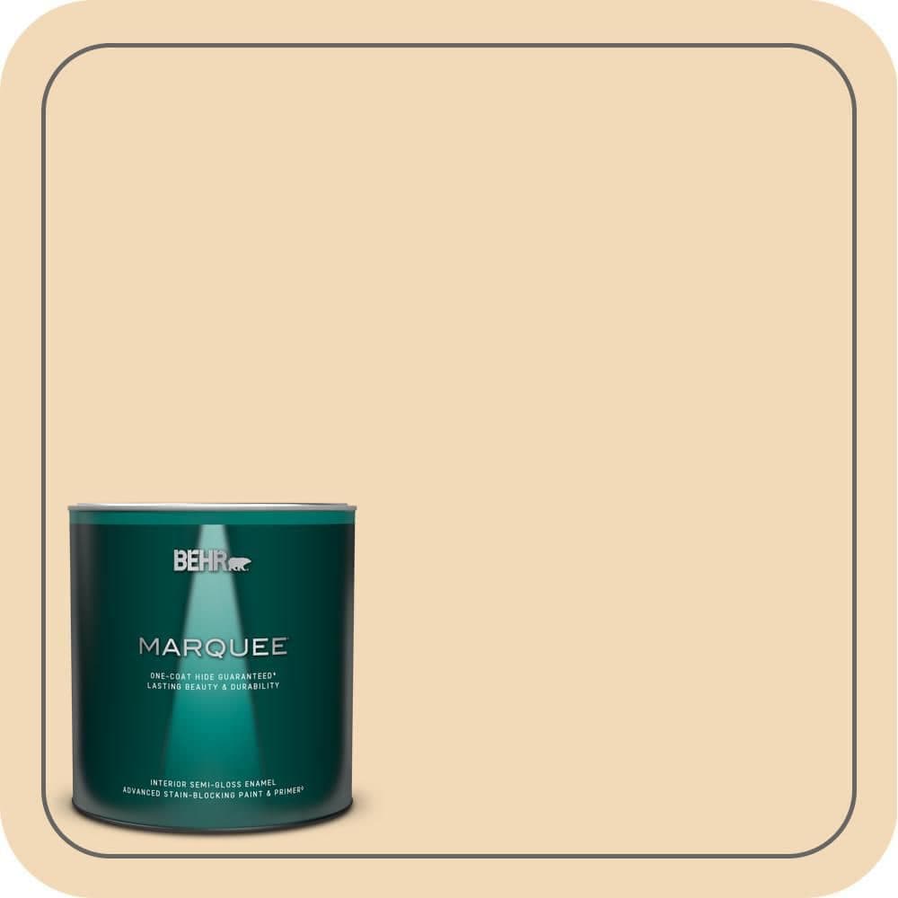 BEHR MARQUEE 1 qt. #PPH-13 Vanilla Cone Semi-Gloss Enamel Interior Paint & Primer