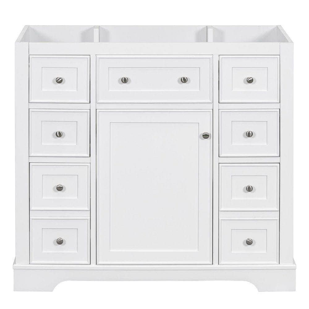 Qualler 35.6 in. W 17.9 in. D 33.4 in. H Bath Vanity Cabinet without Top (3)