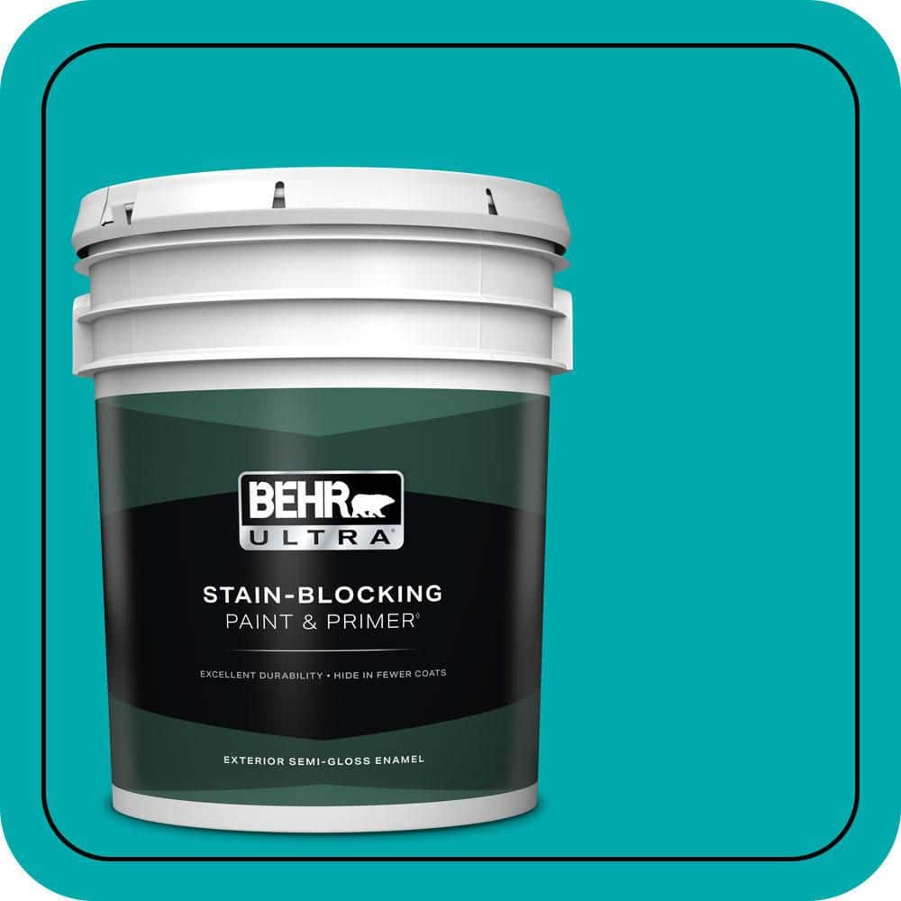 BEHR ULTRA 5 gal. #P460-5 Fiji Semi-Gloss Enamel Exterior Paint & Primer