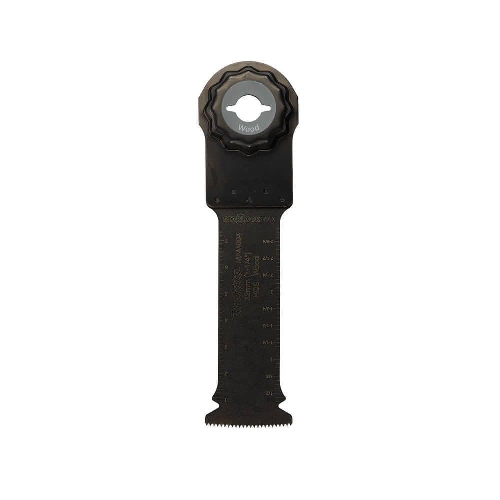 Makita StarlockMax Oscillating Multi-Tool 1-1/4 in. High Carbon Steel Curved Plunge Cut Blade for Wood Cutting