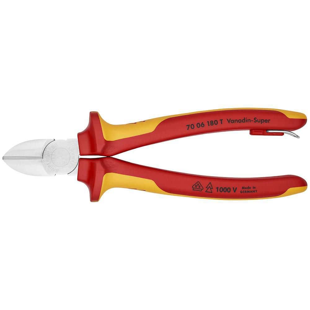 KNIPEX Diagonal Cutters-1000V Insulated-Tethered Attachment, 7 1/4" (1)