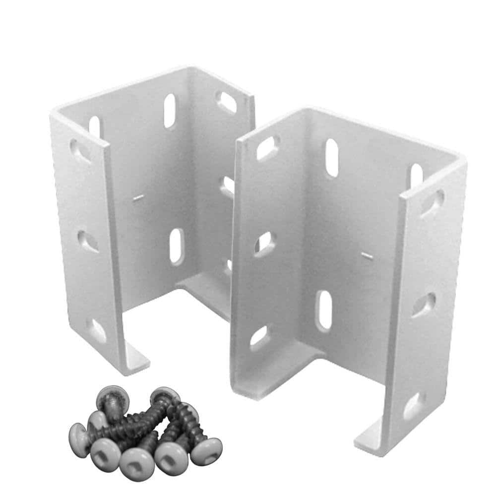 Veranda Aluminum Rail Bracket for Vinyl Fencing (2-Pack) (1)