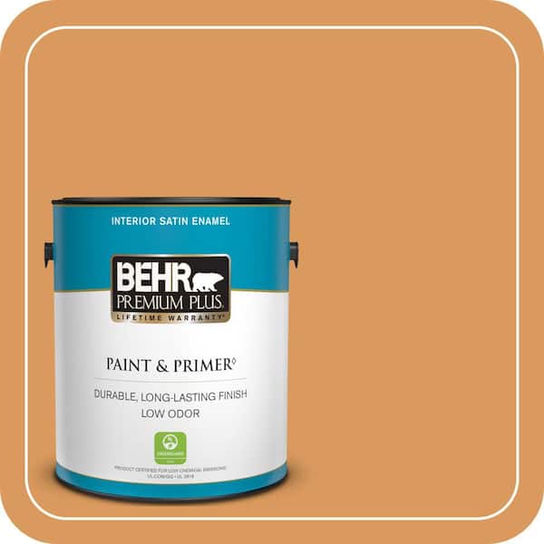BEHR PREMIUM PLUS #M240-6 Stunning Gold Enamel Low Odor & Primer (2)