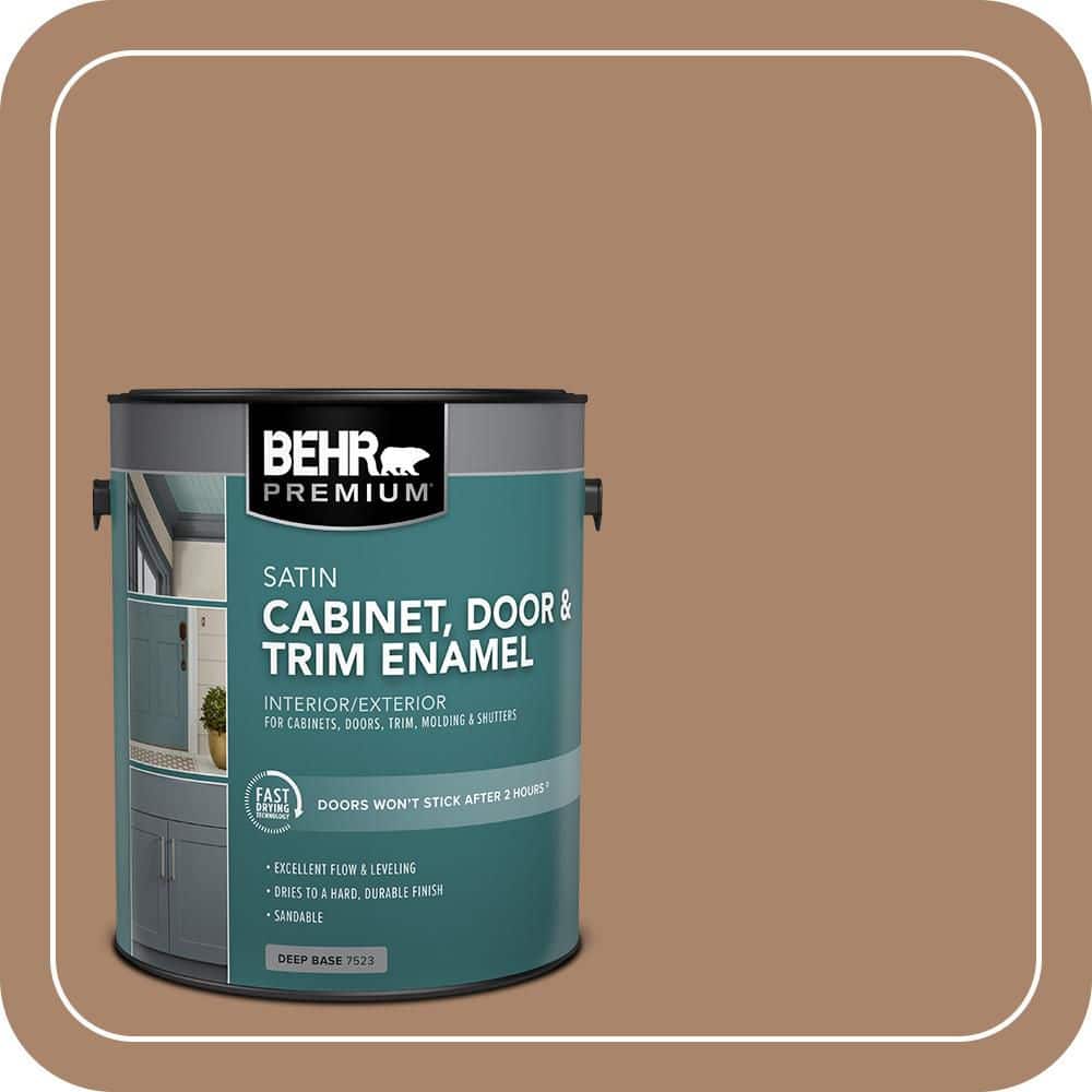 BEHR PREMIUM 1 gal. #S220-5 Nutshell Satin Enamel Interior/Exterior Cabinet, Door & Trim Paint