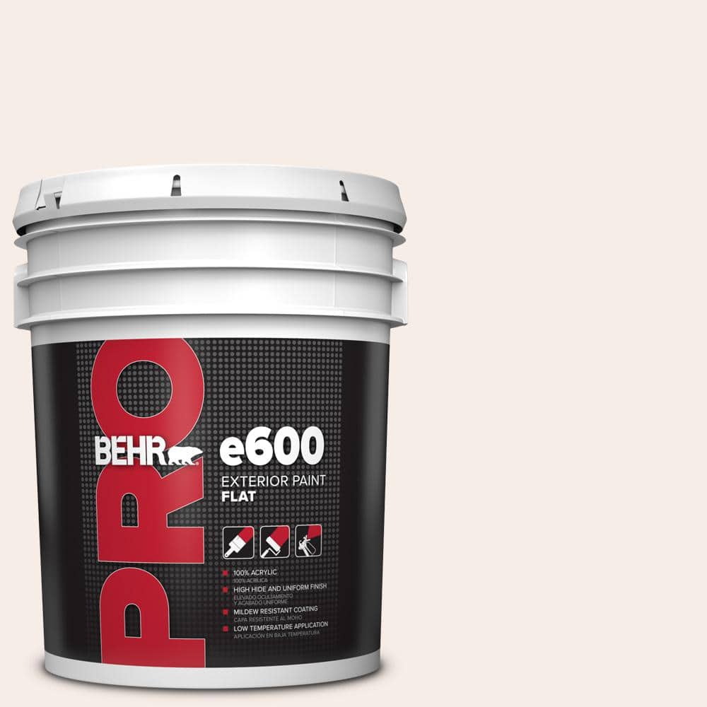 BEHR PRO 5 gal. #W-B-110 Soft Lace Flat Exterior Paint