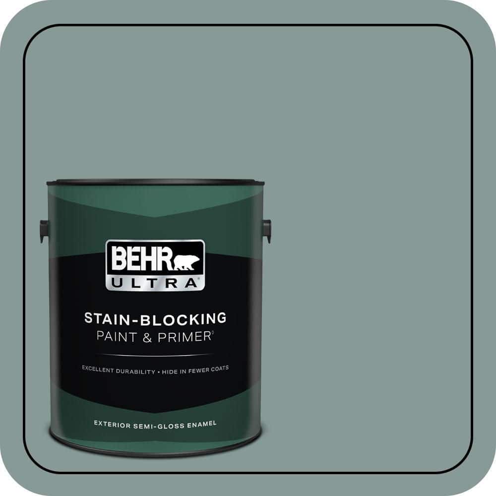BEHR ULTRA 1 gal. #N430-4 Rainy Afternoon Semi-Gloss Enamel Exterior Paint & Primer