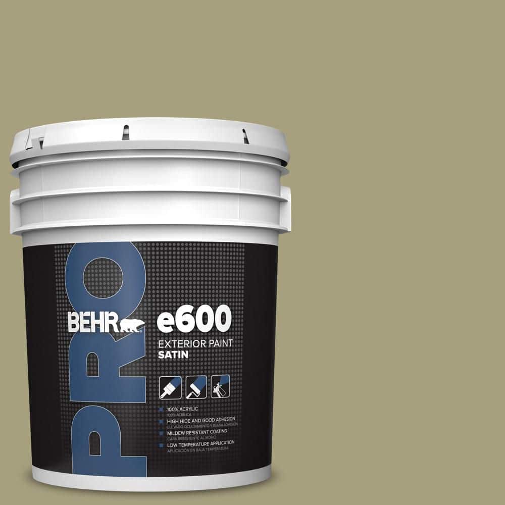 BEHR PRO 5 Gal. #S350-4A Dried Rosemary Satin Enamel Exterior Paint