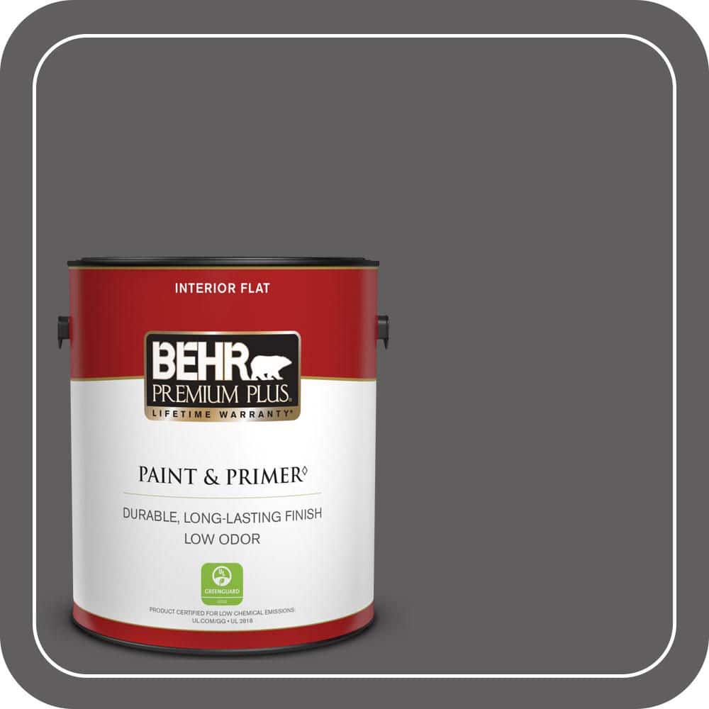 BEHR PREMIUM PLUS 1 gal. #T17-10 Shades On Flat Low Odor Interior Paint & Primer (1)