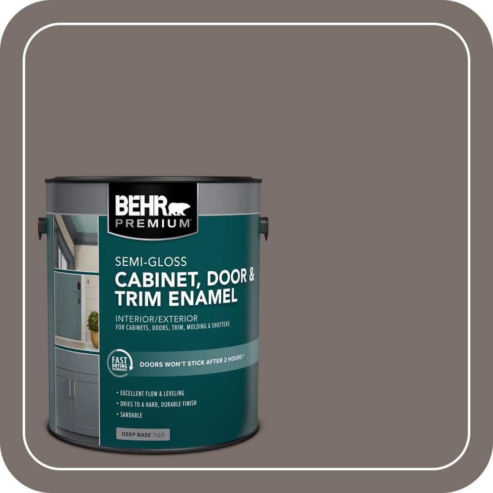 BEHR PREMIUM 1 gal. #N200-6 Kindling Semi-Gloss Enamel Interior/Exterior Cabinet, Door & Trim Paint (1)