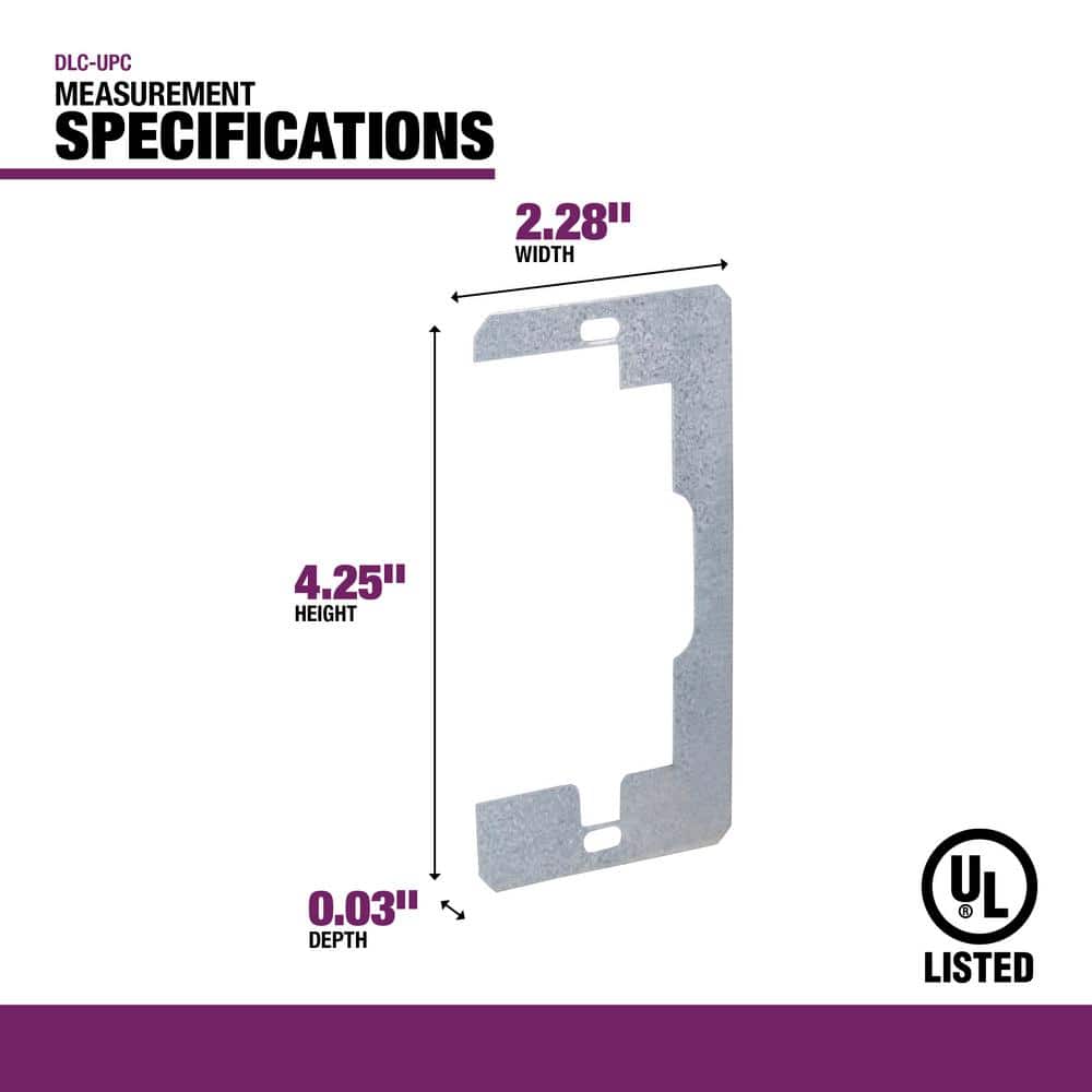 Southwire 5 in. Device Levelling Plate Gray 1-Gang Wall Plate Bracket (3-Pack) (3)