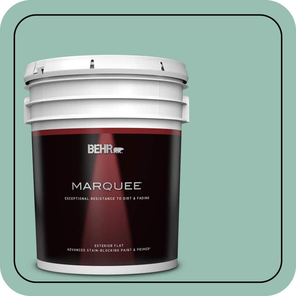 BEHR MARQUEE 5 gal. #PPU12-07 Spring Stream Flat Exterior Paint & Primer