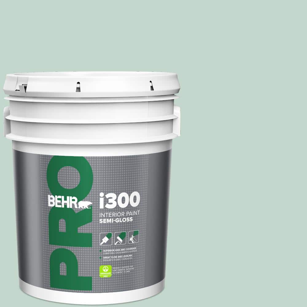 BEHR PRO 5 gal. #470E-3 Aqua Smoke Semi-Gloss Interior Paint