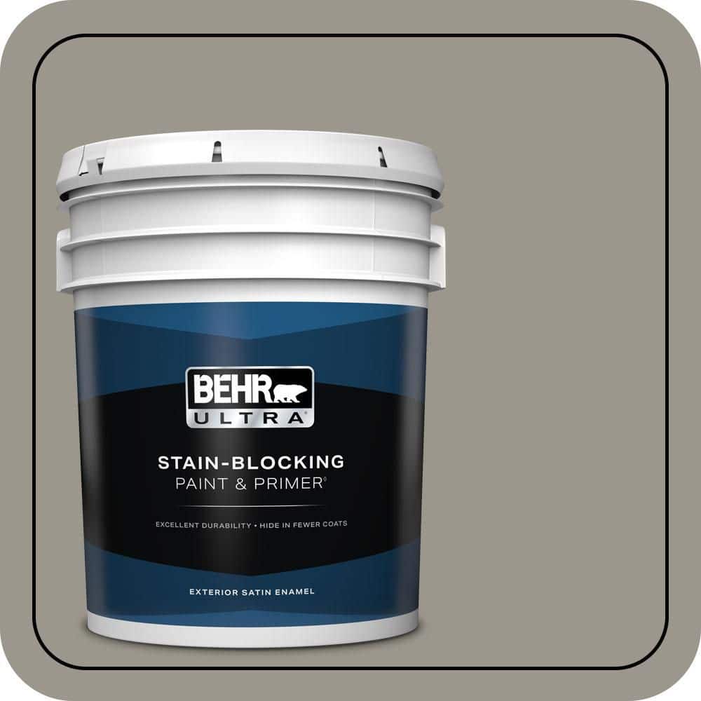 BEHR ULTRA 5 gal. #MQ2-60 Iron Gate Satin Enamel Exterior Paint & Primer