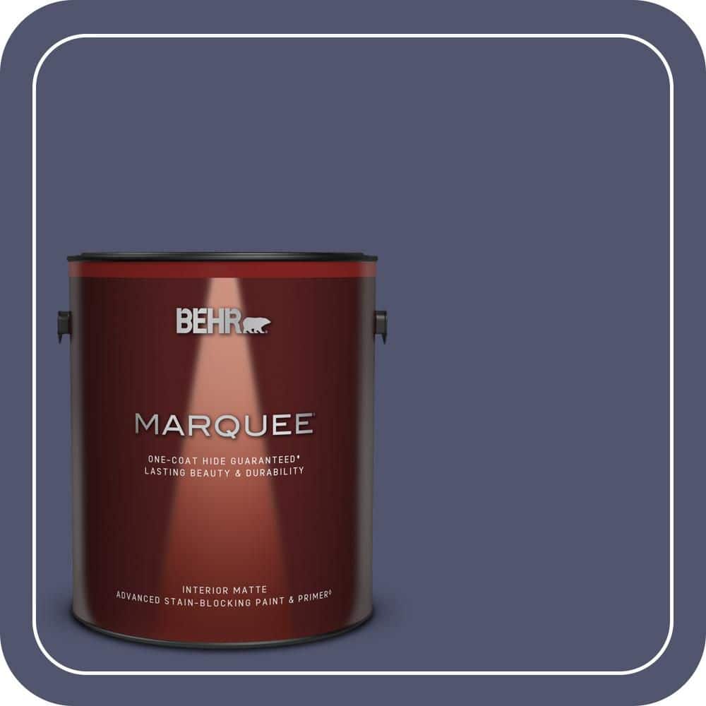 BEHR MARQUEE 1 gal. #S540-7 Bossa Nova One-Coat Hide Matte Interior Paint & Primer