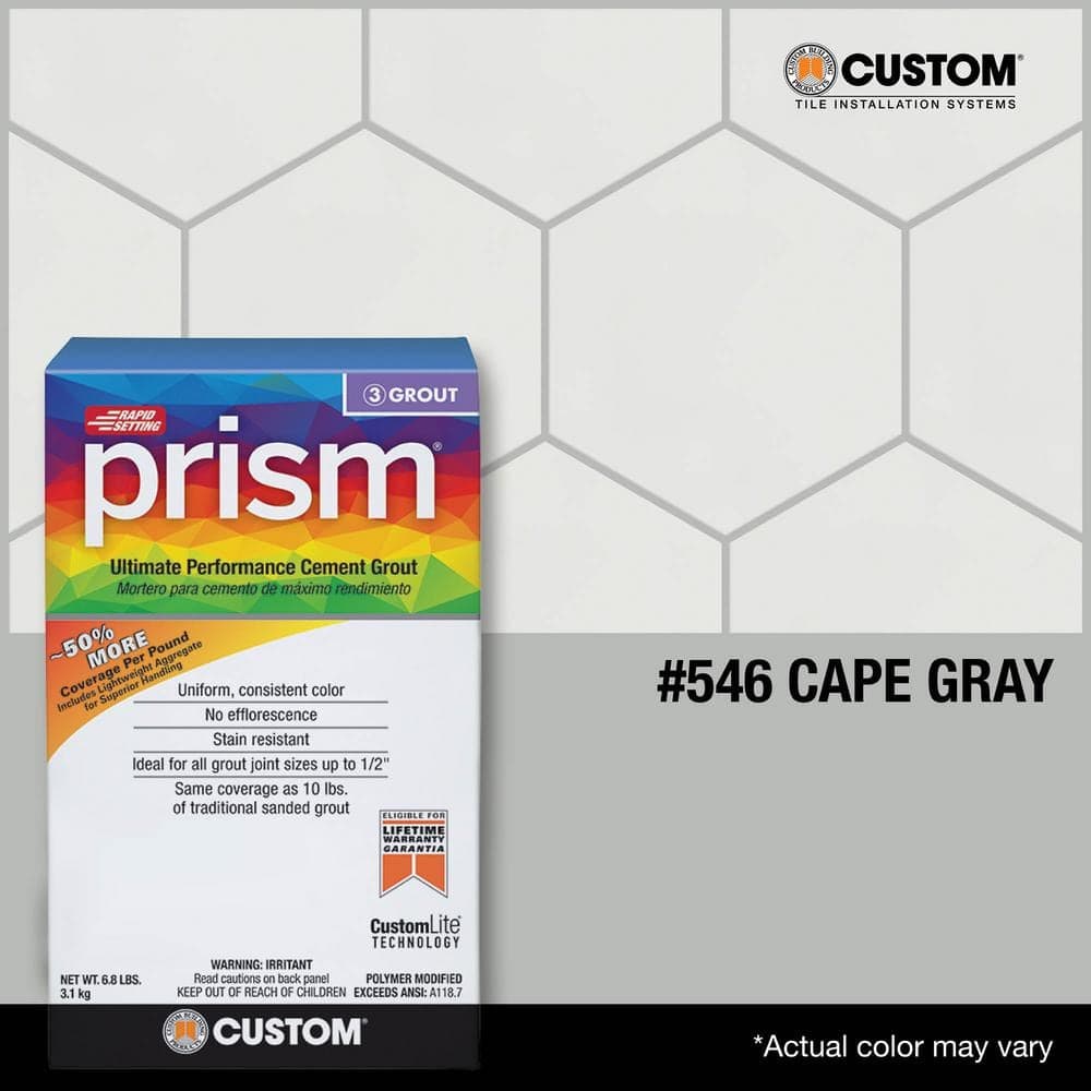 Custom Building Products Prism #546 Cape Gray 17 lb. Ultimate Performance Grout (3)