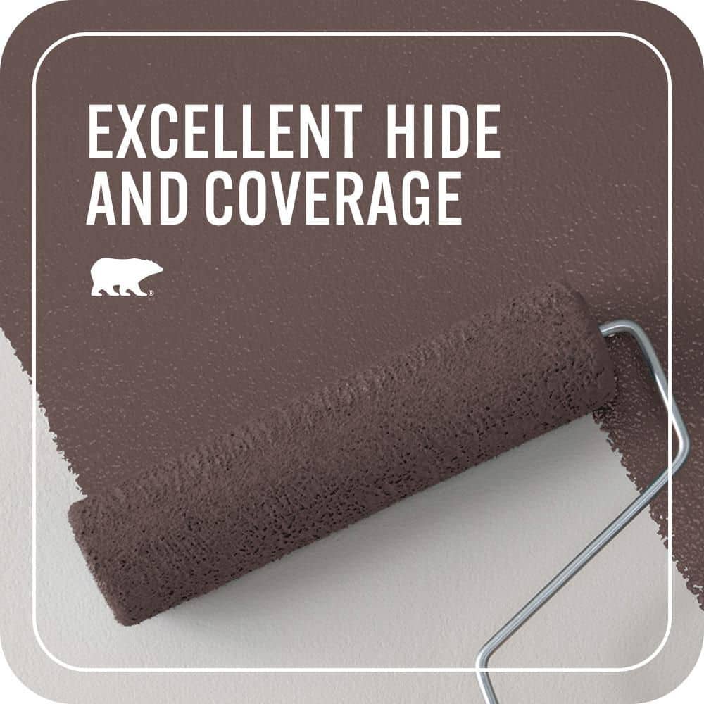BEHR PREMIUM PLUS 1 qt. #MQ1-42 Briar Wood Flat EcoMix Plant-Based Interior Paint & Primer (2)