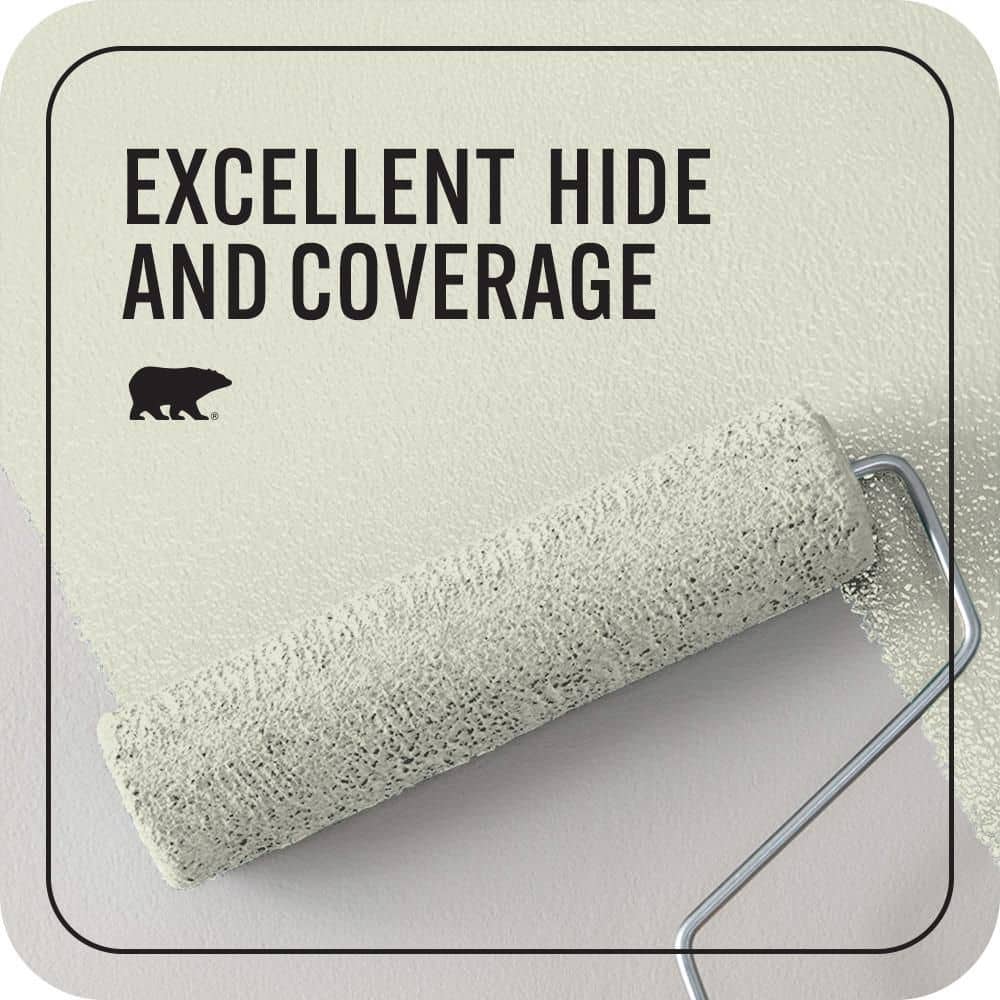 BEHR PREMIUM PLUS #S360-1 Yoga Daze Enamel Interior/Exterior Paint & Primer Color Sample (4)