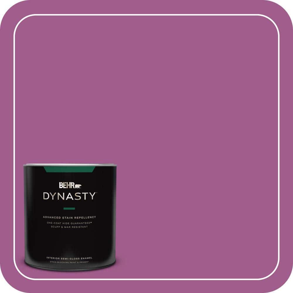 BEHR DYNASTY 1 qt. #P110-6 Wild Berry Semi-Gloss Enamel Interior Stain-Blocking Paint and Primer