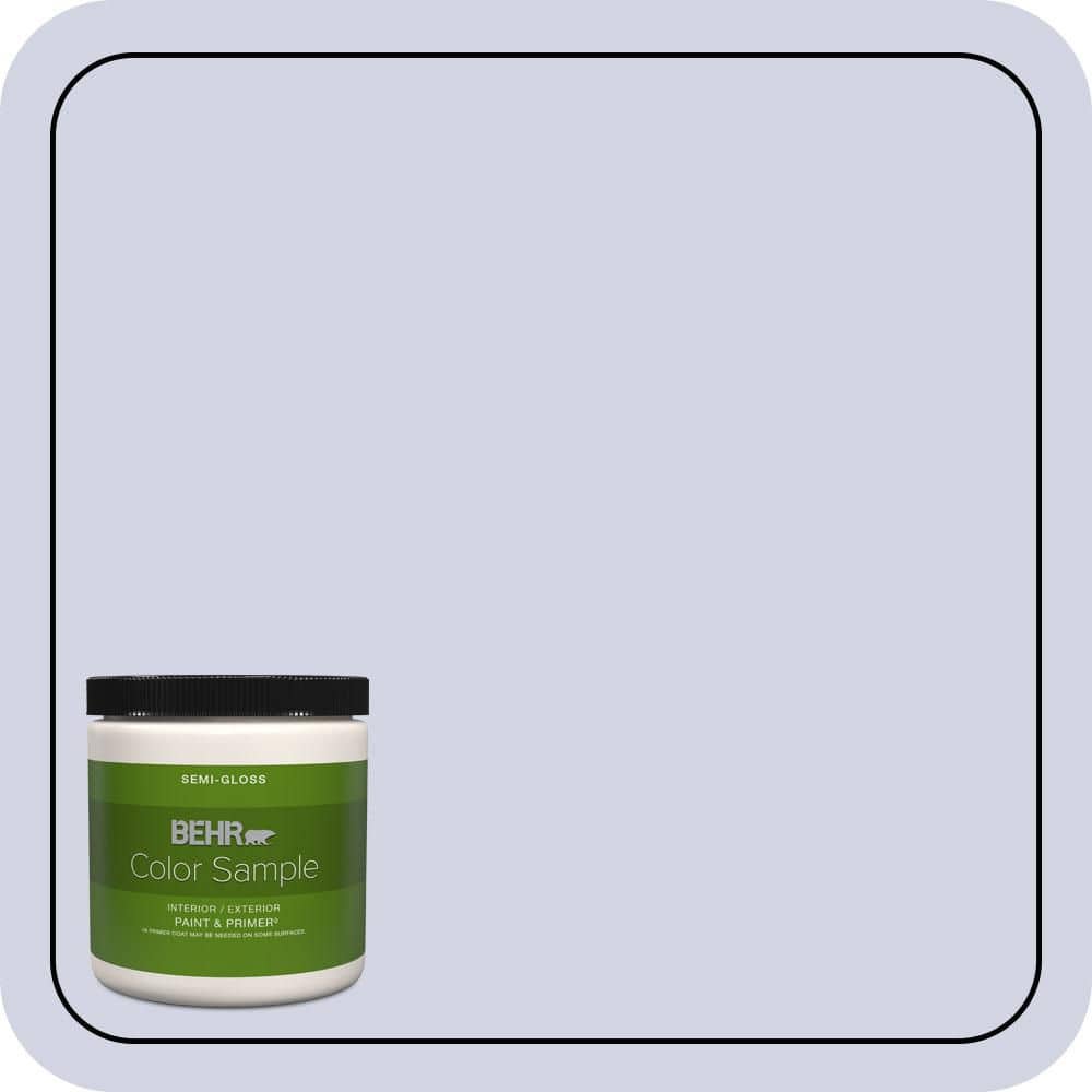 BEHR PREMIUM PLUS 8 oz. #PPU16-08 Hint of Violet Semi-Gloss Interior/Exterior Paint & Primer Color Sample