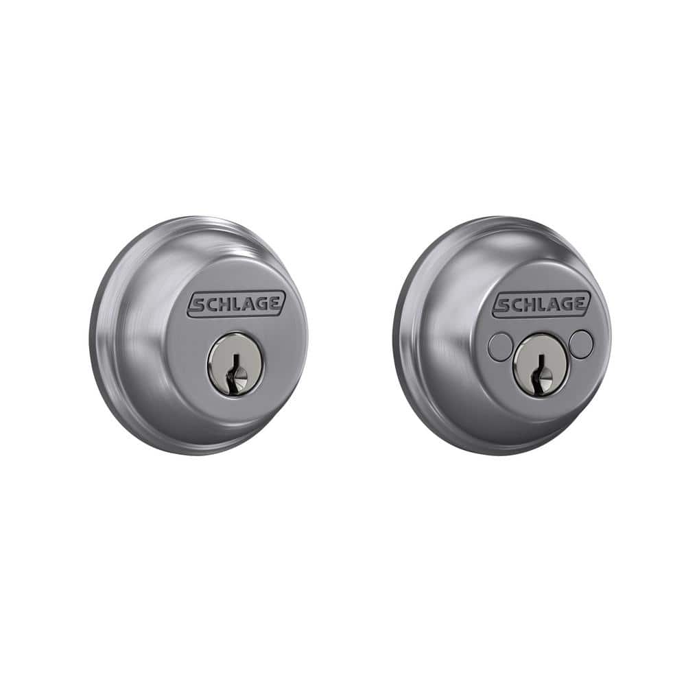 Schlage Satin Chrome Light Commercial Double Cylinder Deadbolt