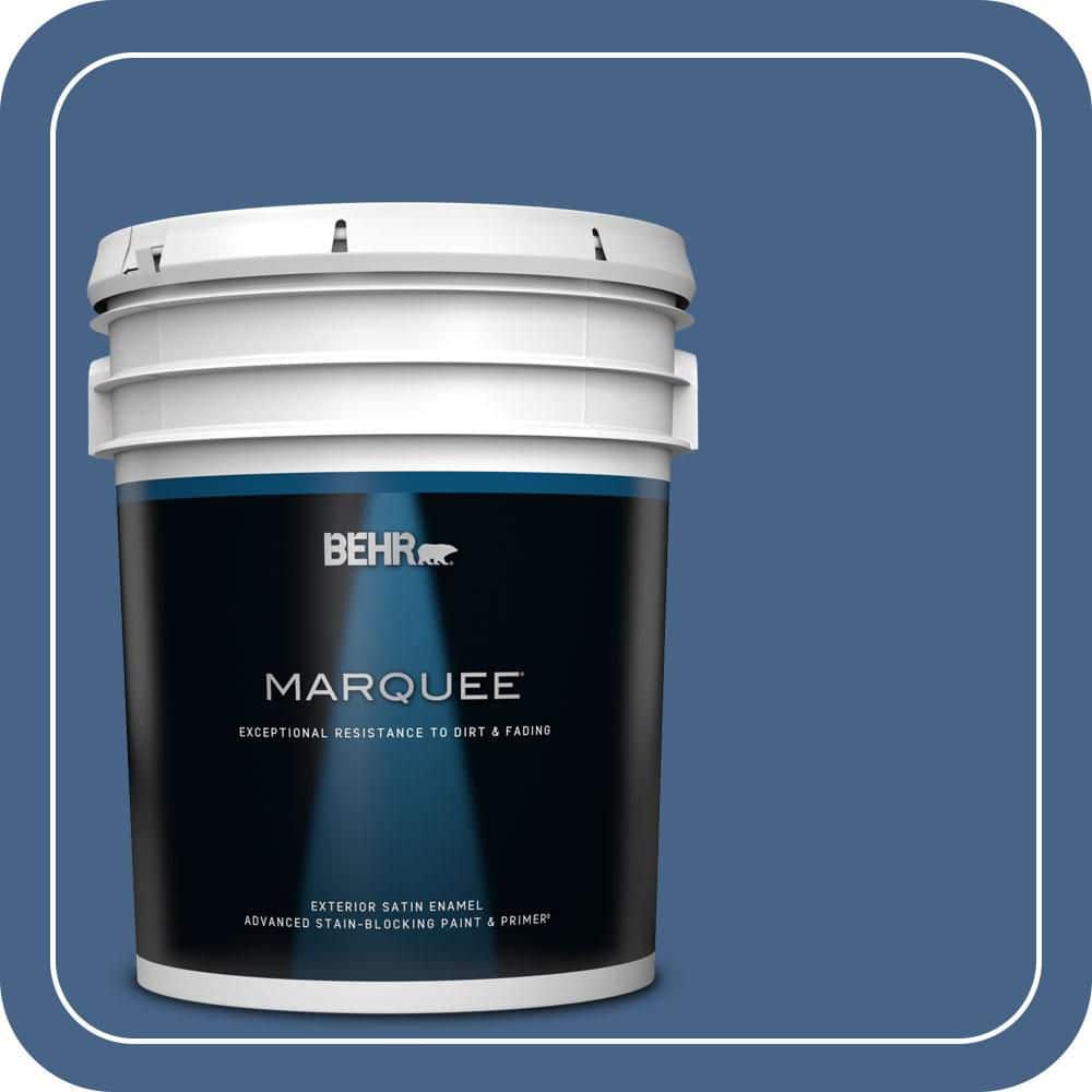 BEHR MARQUEE 5 gal. #PPU15-04 Mosaic Blue Satin Enamel Exterior Paint & Primer