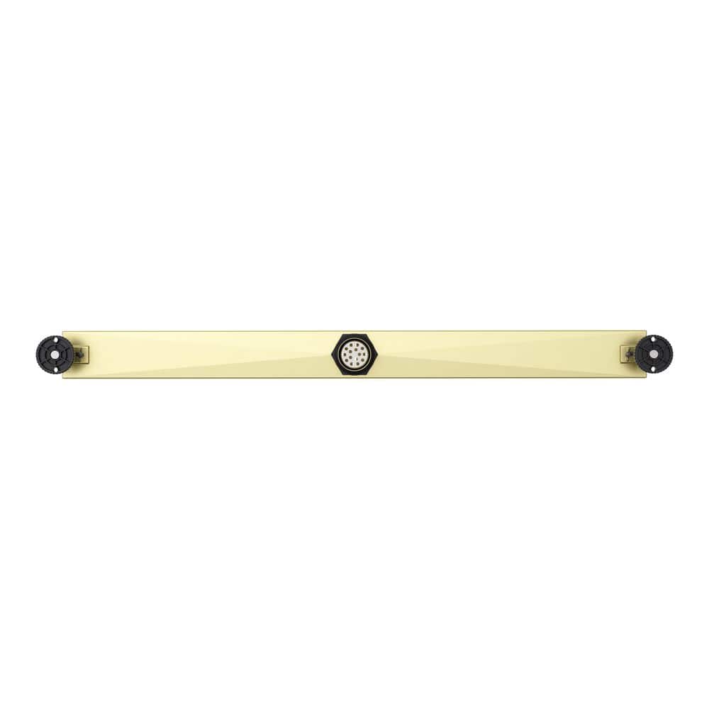 DreamLine Enigma 36 in. Linear Grate Shower Drain, Brushed Brass (2)