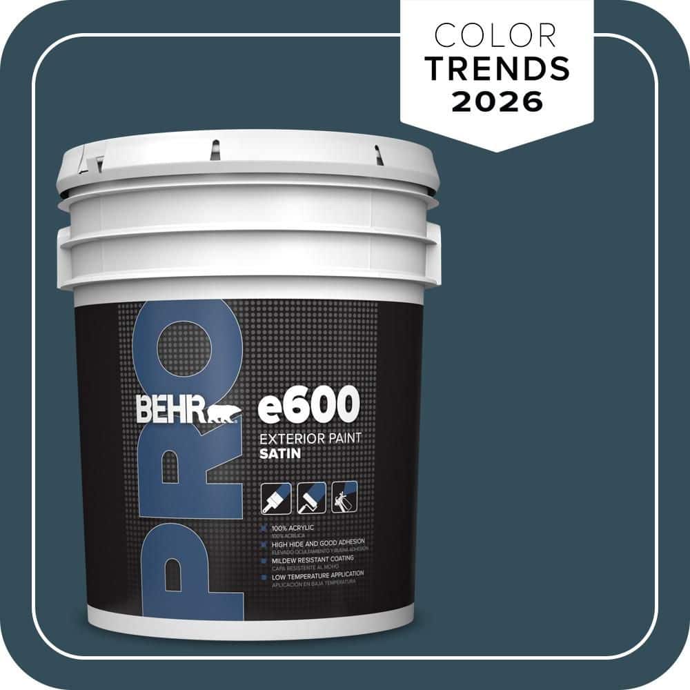BEHR PRO 5 gal. #HDC-CL-28 Nocturne Blue Satin Exterior Paint (1)