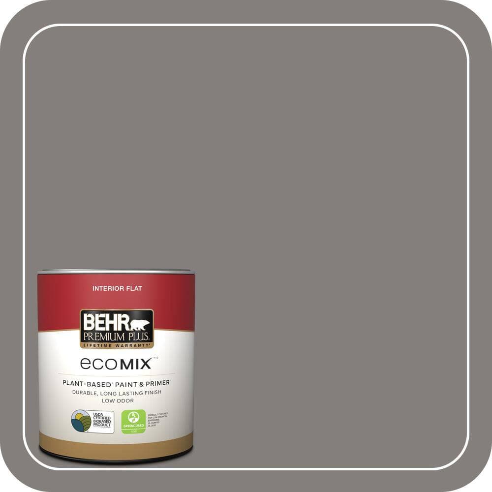 BEHR PREMIUM PLUS #PPU18-17 Suede Gray Flat EcoMix Plant-Based & Primer (1)