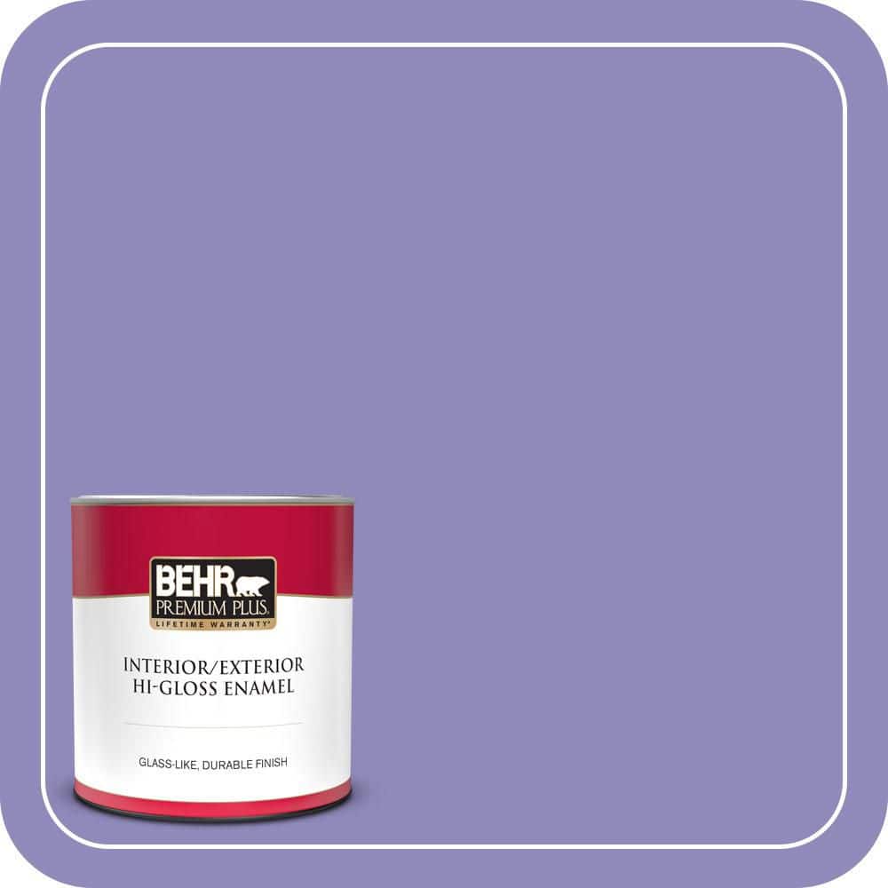 BEHR PREMIUM PLUS 1 qt. #630B-6 Butterfly Garden Hi-Gloss Enamel Interior/Exterior Paint & Primer (1)