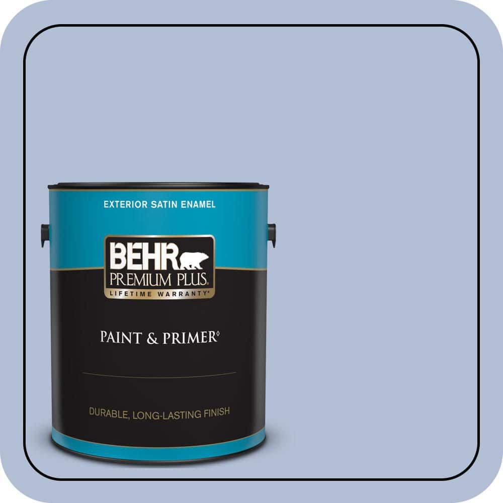 BEHR PREMIUM PLUS 1 gal. #MQ5-45 Movie Magic Satin Enamel Exterior Paint & Primer