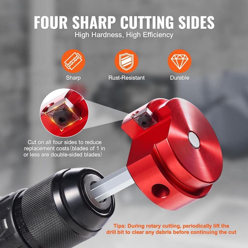 SKYSHALO PVC Pipe Reamer Kit, Plastic Pipe Fitting Socket Saver Tool Kit, 1-1/2 in. to 4 in. PVC Cutter (4-Pieces) (3)