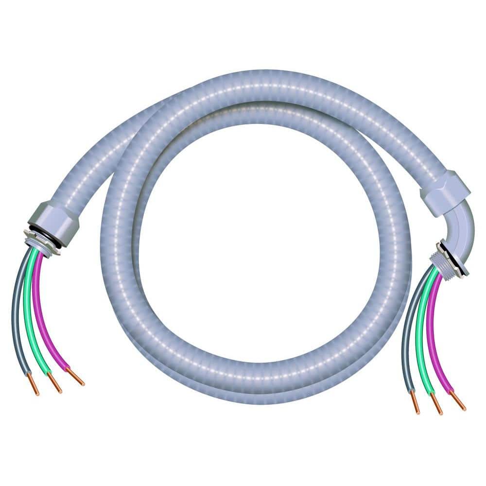Southwire 1/2 in. 10/3 Ultra-Whip Liquidtight Flexible Non-Metallic PVC Conduit Cable Whip
